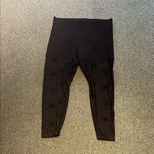 Plus size black Torrid spider web tights